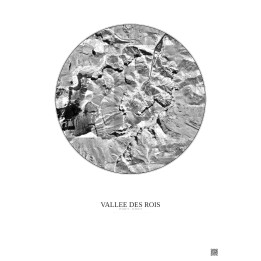 Affiche Vallee Des Rois – Poster vue satellite 1km N&B | Gravura