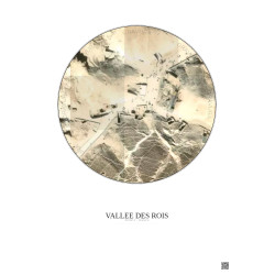 Affiche Vallee Des Rois – Poster vue satellite 0.1km Couleur | Gravura – Fond clair