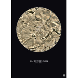 Affiche Vallee Des Rois – Poster vue satellite 0.5km Couleur | Gravura – Fond foncé