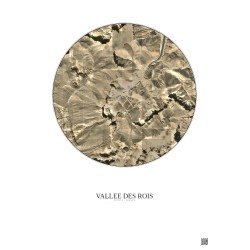 Affiche Vallee Des Rois – Poster vue satellite 0.5km Couleur | Gravura – Fond clair