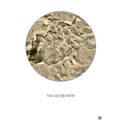 Affiche Vallee Des Rois – Poster vue satellite 1km Couleur | Gravura – Fond clair