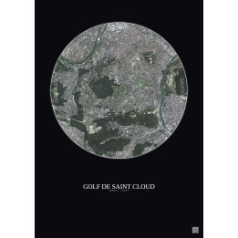Affiche Golf De Saint Cloud – Poster vue satellite 5km Couleur |