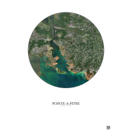 Affiche Pointe A Pitre – Poster vue satellite 5km Couleur | Grav