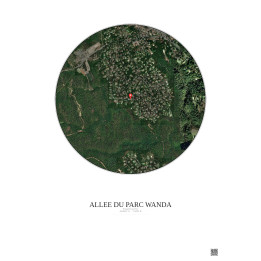 Affiche Roquefort Les Pins – Poster vue satellite 1km Couleur | 