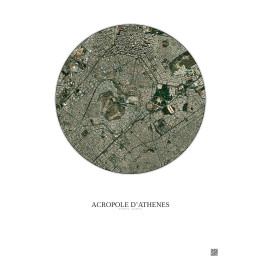 Affiche Acropole Dathenes – Poster vue satellite 2.5km Couleur |