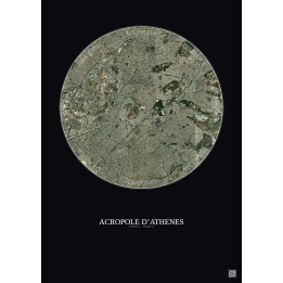 Affiche Acropole Dathenes – Poster vue satellite 5km Couleur | G