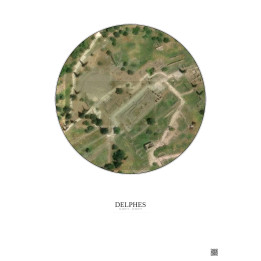 Affiche Delphes – Poster vue satellite 0.1km Couleur | Gravura –