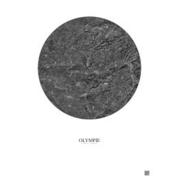 Affiche Olympie – Poster vue satellite 10km N&B | Gravura – Fond