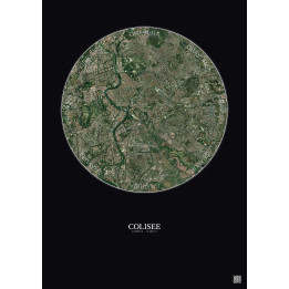 Affiche Colisee – Poster vue satellite 5km Couleur | Gravura – F