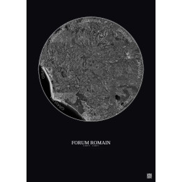 Affiche Forum Romain – Poster vue satellite 30km N&B | Gravura –