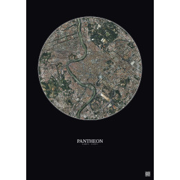 Affiche Pantheon – Poster vue satellite 2.5km Couleur | Gravura 