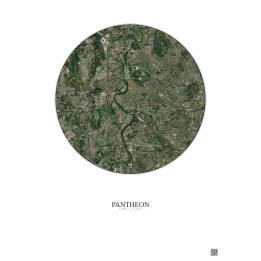 Affiche Pantheon – Poster vue satellite 5km Couleur | Gravura – 