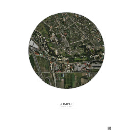 Affiche Pompeii – Poster vue satellite 0.5km Couleur | Gravura –