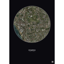 Affiche Pompeii – Poster vue satellite 2.5km Couleur | Gravura –