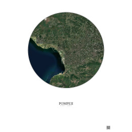 Affiche Pompeii – Poster vue satellite 10km Couleur | Gravura – 