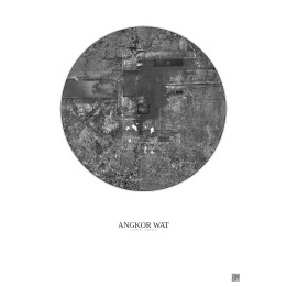 Affiche Angkor Wat – Poster vue satellite 10km N&B | Gravura – F