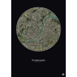 Affiche P Yongyang – Poster vue satellite 6km Couleur | Gravura 