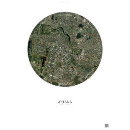Affiche Astana – Poster vue satellite 6km Couleur | Gravura – Fo