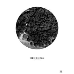 Affiche Chichen Itza – Poster vue satellite 0.1km N&B | Gravura 