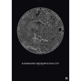 Affiche Kathmandu Metropolitan City – Poster vue satellite 2.5km