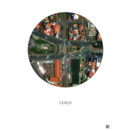 Affiche Cusco – Poster vue satellite 0.1km Couleur | Gravura – F
