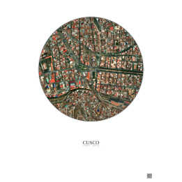 Affiche Cusco – Poster vue satellite 0.5km Couleur | Gravura – F