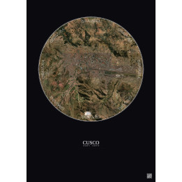 Affiche Cusco – Poster vue satellite 5km Couleur | Gravura – Fon