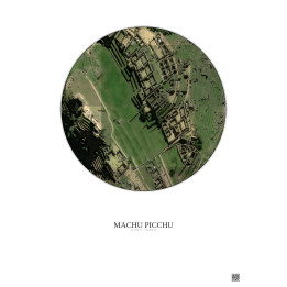 Affiche Machu Picchu – Poster vue satellite 0.1km Couleur | Grav