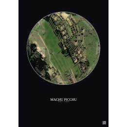 Affiche Machu Picchu – Poster vue satellite 0.1km Couleur | Grav