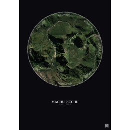 Affiche Machu Picchu – Poster vue satellite 2.5km Couleur | Grav
