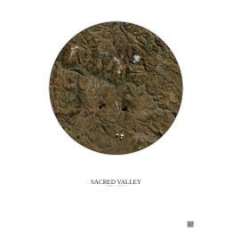 Affiche Sacred Valley – Poster vue satellite 30km Couleur | Grav