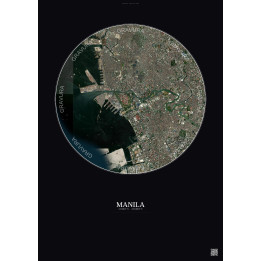 Affiche Manila – Poster vue satellite 6km Couleur | Gravura – Fo