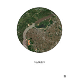 Affiche Asuncion – Poster vue satellite 6km Couleur | Gravura – 
