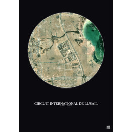 Circuit International De Lusail Satellite View Poster 5km Color 