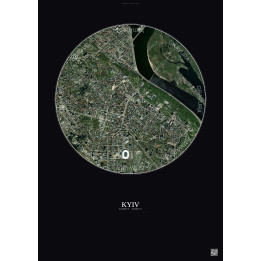 Affiche Kyiv – Poster vue satellite 2.5km Couleur | Gravura – Fo