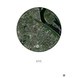 Affiche Kyiv – Poster vue satellite 2.5km Couleur | Gravura – Fo