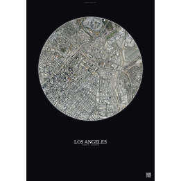 Affiche Los Angeles – Poster vue satellite 2.5km Couleur | Gravu