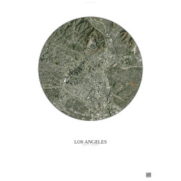 Los Angeles Satellite View Poster 5km Color | Gravura – Light ba