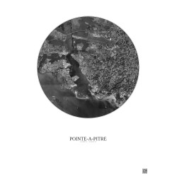 Affiche Pointe A Pitre – Poster vue satellite 5km N&B | Gravura – Fond clair
