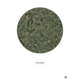 Affiche Colisee – Poster vue satellite 10km Couleur | Gravura – Fond clair