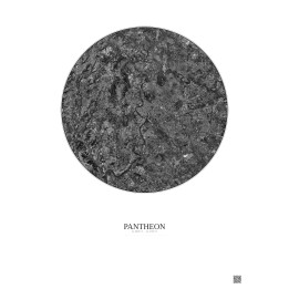 Affiche Pantheon – Poster vue satellite 10km N&B | Gravura – Fond clair