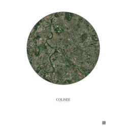 Affiche Colisee – Poster vue satellite 5km Couleur | Gravura – Fond clair