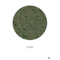 Affiche Colisee – Poster vue satellite 20km Couleur | Gravura – Fond clair