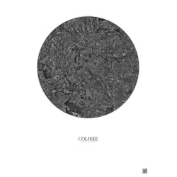 Affiche Colisee – Poster vue satellite 20km N&B | Gravura – Fond clair