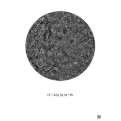 Affiche Forum Romain – Poster vue satellite 10km N&B | Gravura – Fond clair