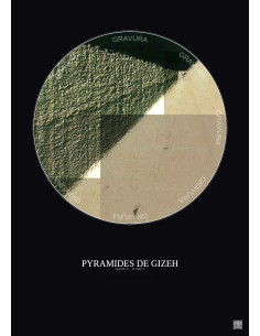 Pyramides De Gizeh Satellite View Poster 0.1km Color | Gravura – Dark background