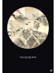 Vallee Des Rois Satellite View Poster 0.1km Color | Gravura – Dark background