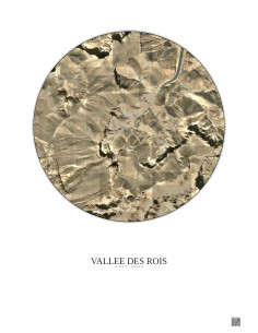 Vallee Des Rois Satellite View Poster 0.5km Color | Gravura – Light background
