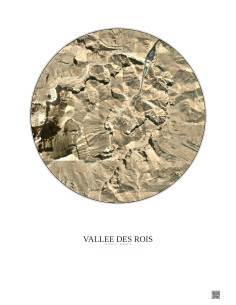 Vallee Des Rois Satellite View Poster 1km Color | Gravura – Light background