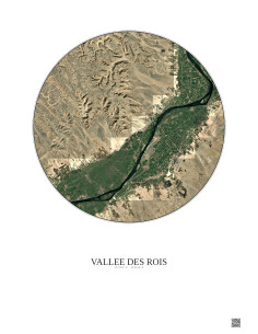 Vallee Des Rois Satellite View Poster 20km Color | Gravura – Light background